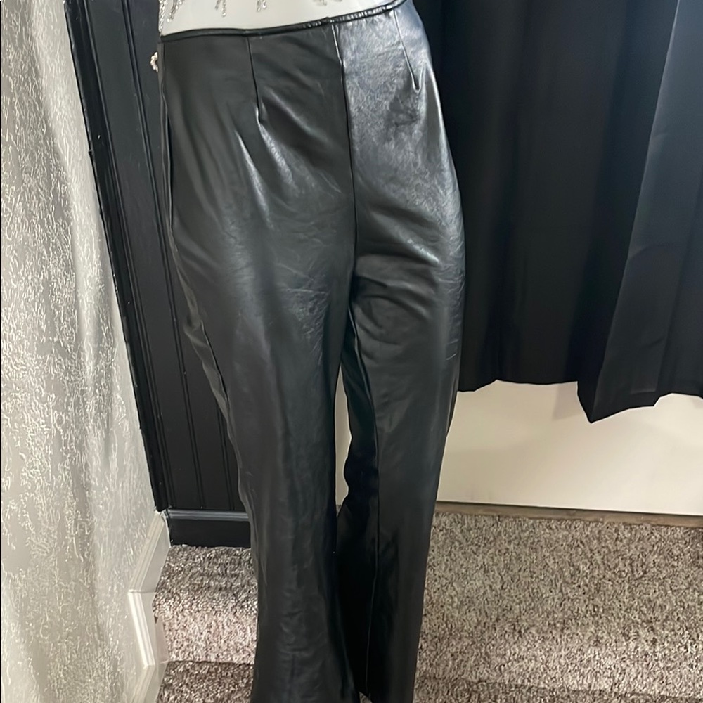 Chic Black Leather Pants